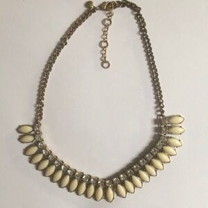 J. Crew Cream and Gold Statement Necklace